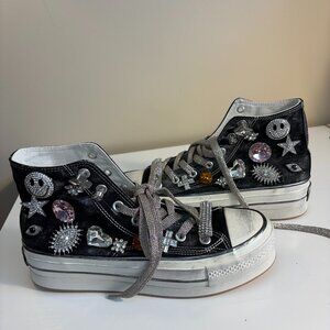 Ltd. Edition Nan-Ku Couture "Happy Monk" black/white hi-top sneakers size 40 (9)